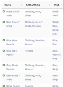 Responsive control child row hidden