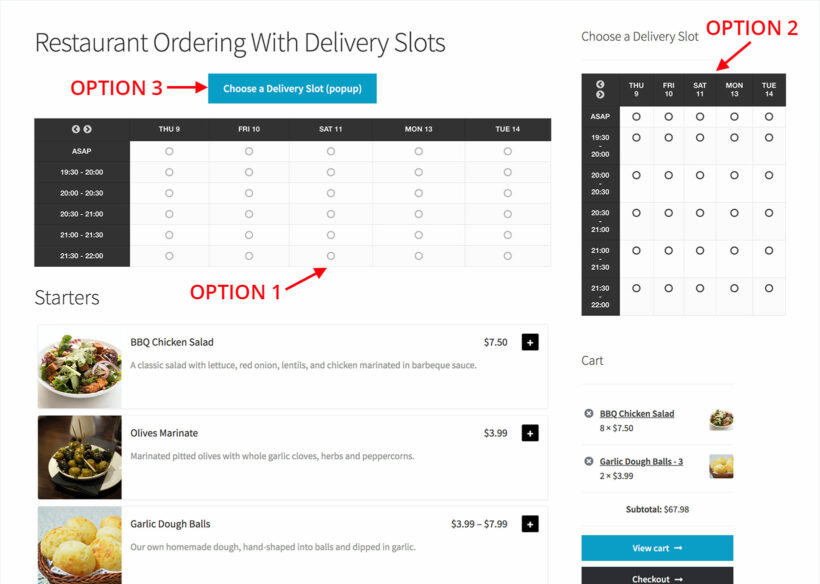 WooCommerce Delivery Slots Table