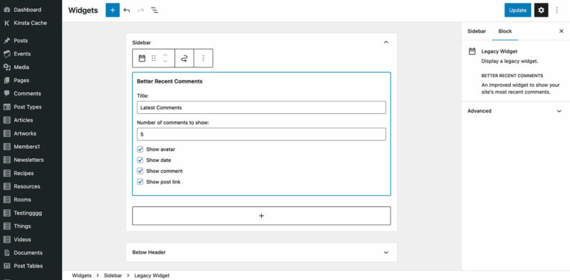 Better Recent Comments Widget
