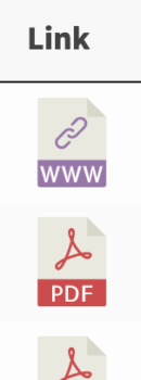 Link style file type icon