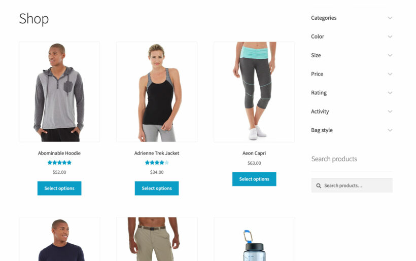 WooCommerce toggle filters closed