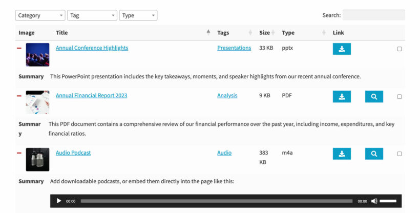 Display child row in document library