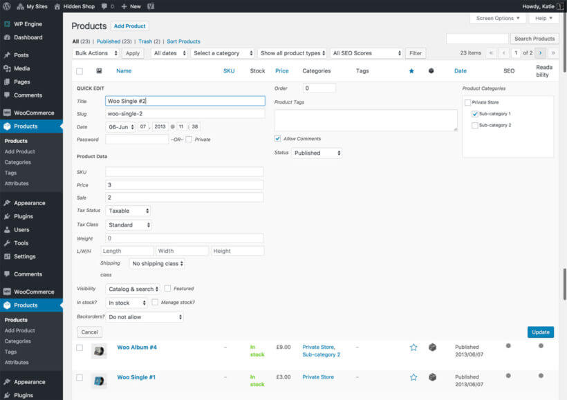 Hidden WooCommerce store plugin