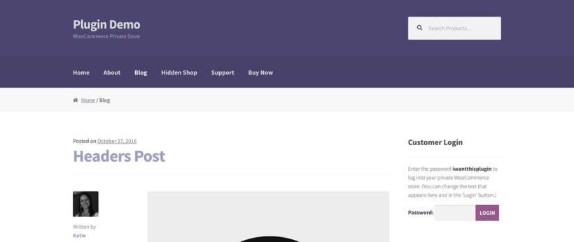 WooCommerce hidden store and hidden products