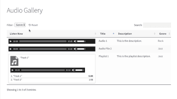 WordPress audio library plugin