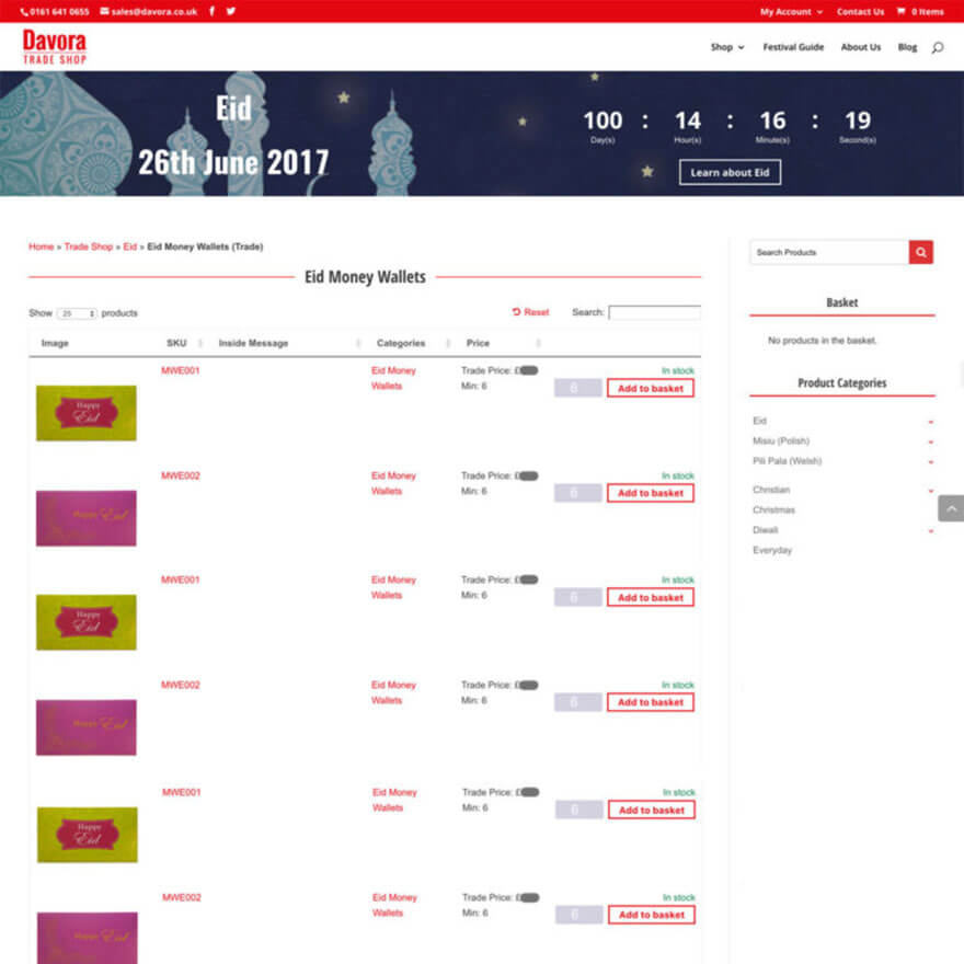 Davora WooCommerce Wholesale Store