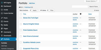 WordPress portfolio plugin