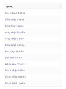 WooCommerce Product List View Name Only