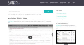 WordPress knowledge base plugin article - front end