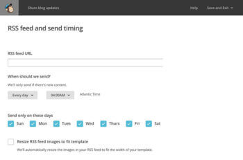 MailChimp Create RSS Email