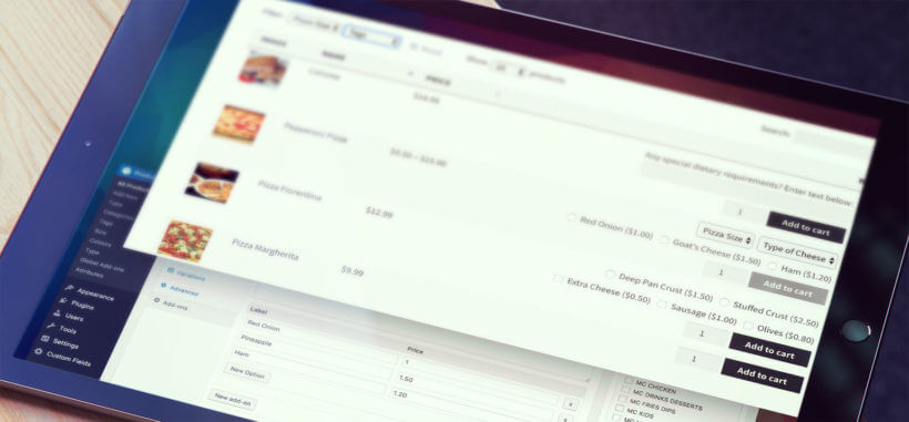 WooCommerce Product Add-Ons Product Table Plugin