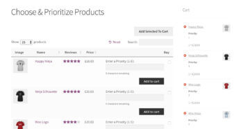 WooCommerce priority enter number