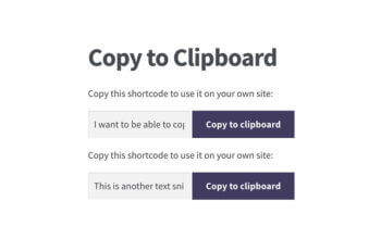 WordPress copy to clipboard