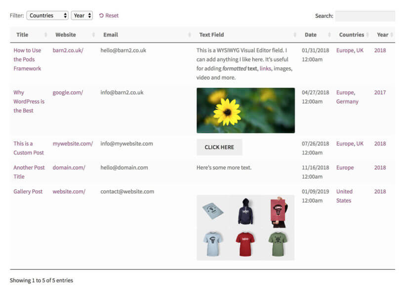 WordPress custom taxonomy filter plugin
