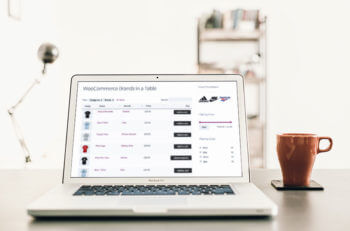 WooCommerce product brands table layout