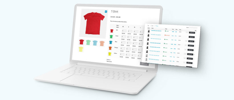 WooCommerce variations table plugin