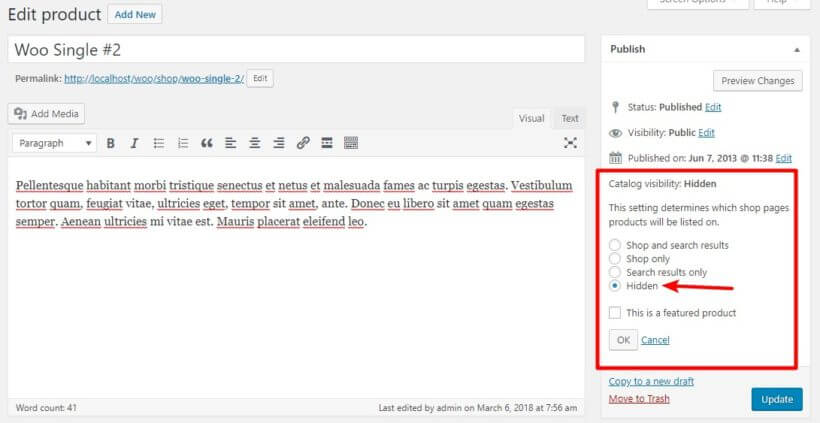 woocommerce hide product