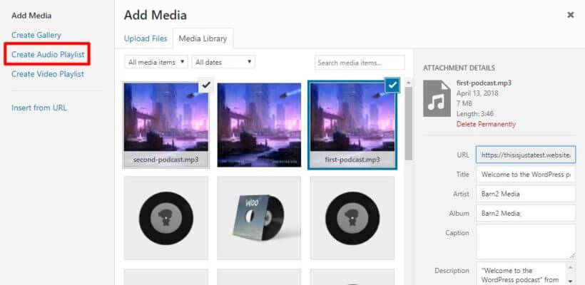 core playlist functionality
