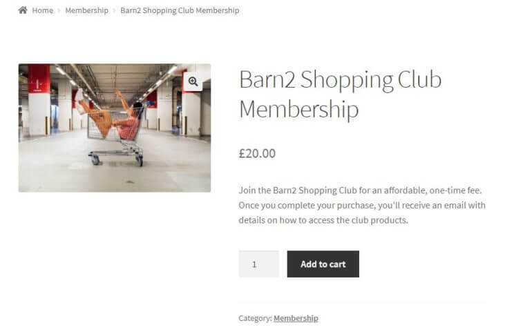 one-time purchasing club membership