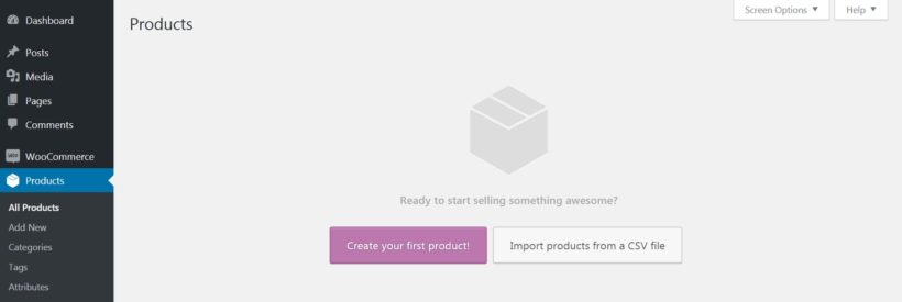 The WooCommerce Products custom post type.