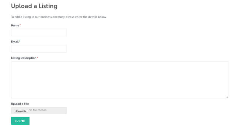 Gravity Forms User Submitted Content Form