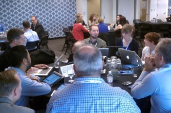 People having a roundtable discussion.