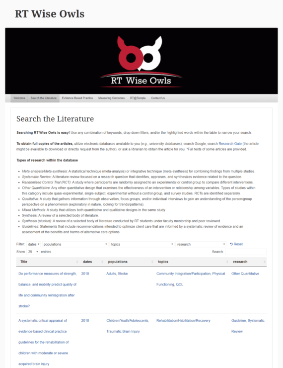 WordPress literature database