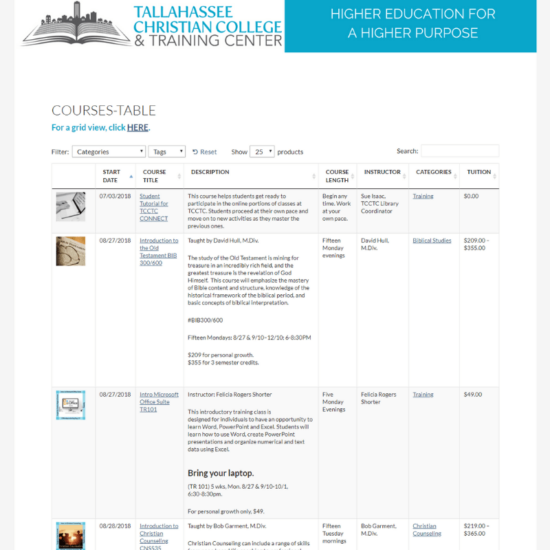 Tallahassee Christian College and Training Center
