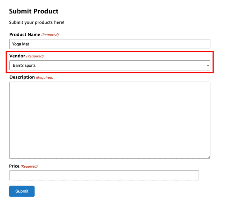 Populate with vendor taxonomy