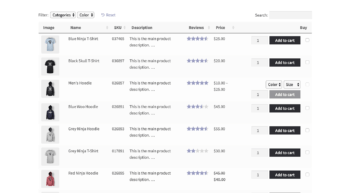 WooCommerce Product Table disable single product page