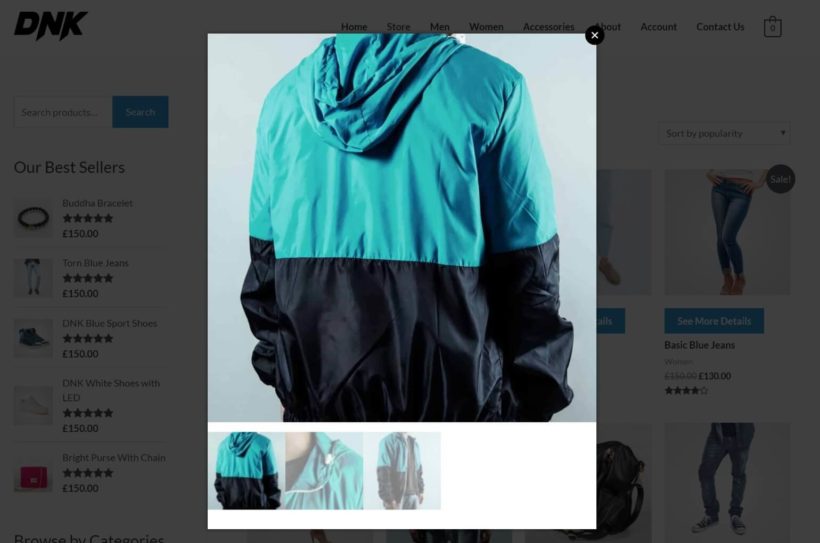 Only product gallery