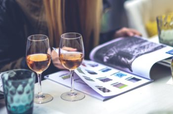 Woman browsing catalog