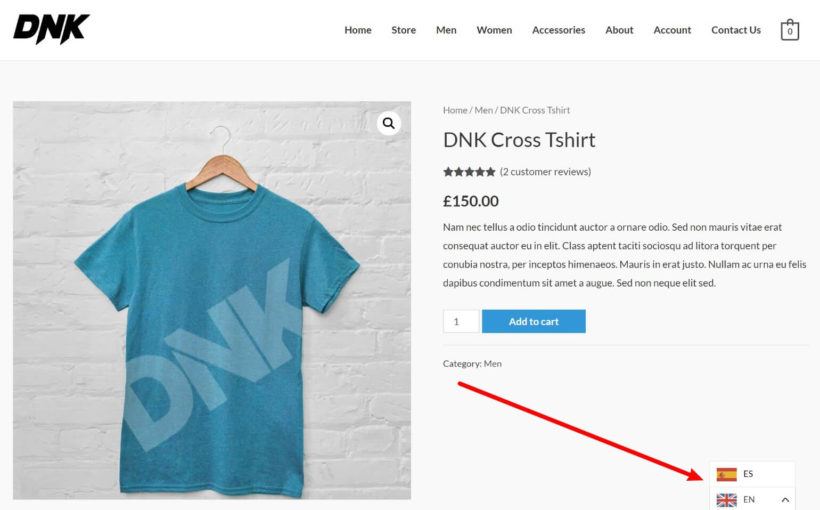Weglot default language switcher