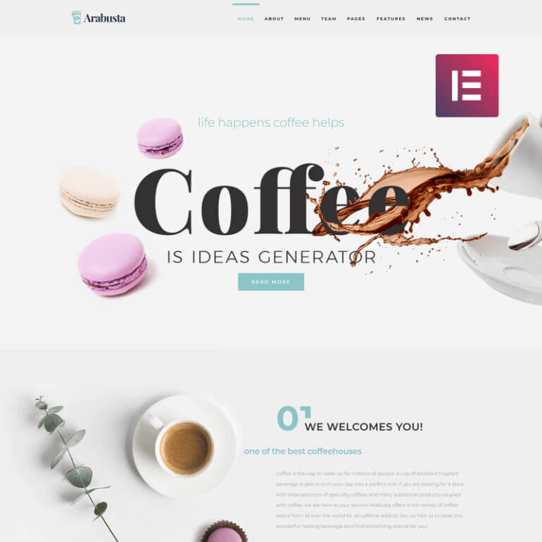WordPress coffee theme