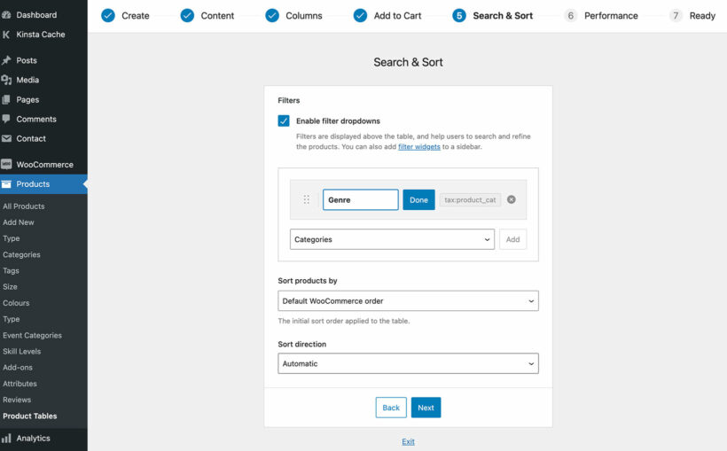 WooCommerce music store filter by genre