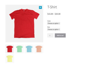 WooCommerce variable product with dropdowns