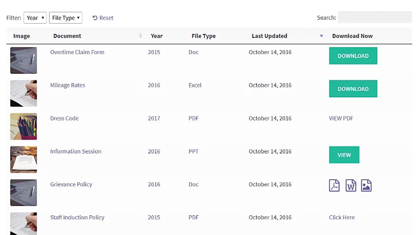 Create a front-end WordPress download manager using Posts Table Pro