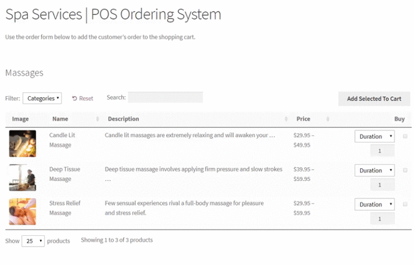 WooCommerce POS front-end table layout ordering system