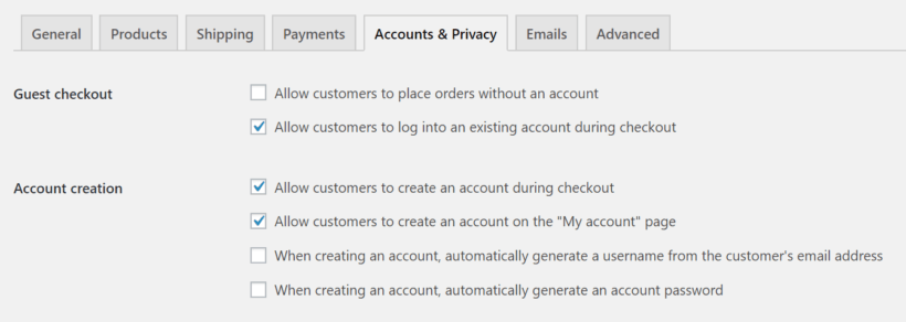 Disable the guest checkout option in WooCommerce