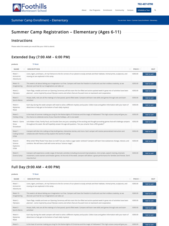 WooCommerce school events plugin