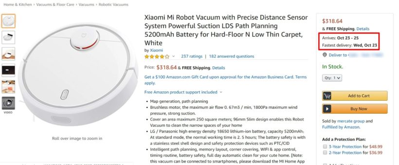 WooCommerce estimated delivery date from Amazon