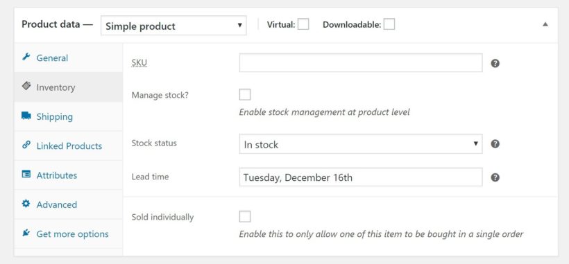 Custom Christmas estimate for individual product