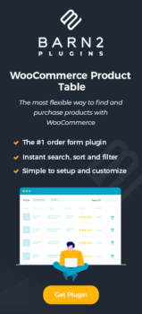 WooCommerce Product Table portrait banner
