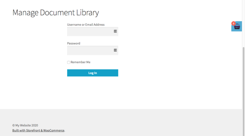 Login to access WordPress front end editor plugin