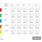 Variations order form matrix