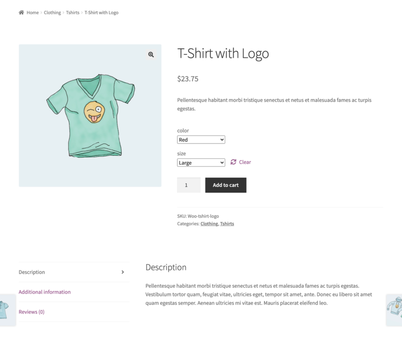 Single product page for wholesale users