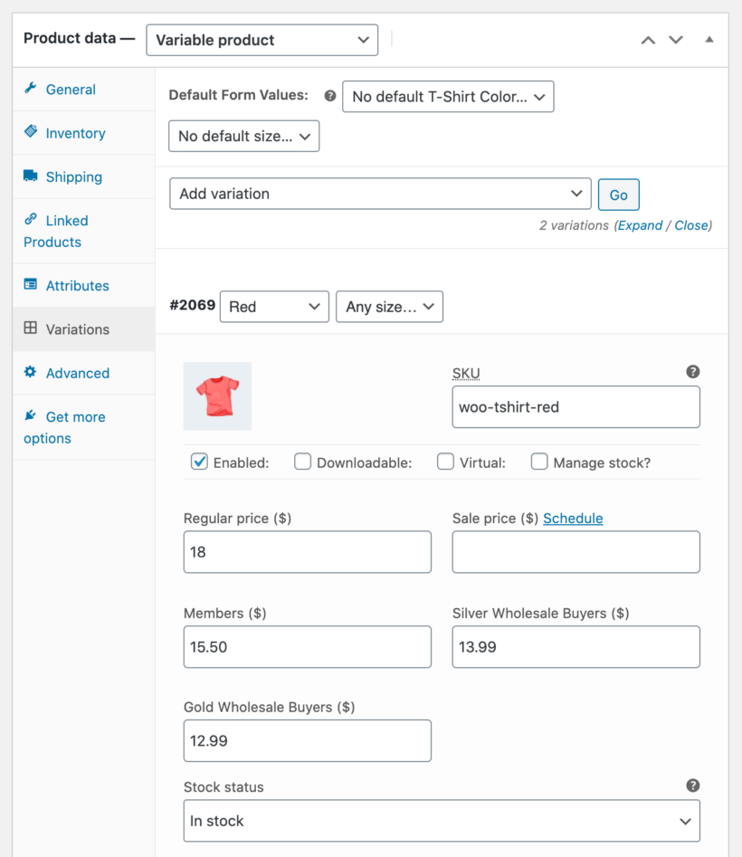 Set WooCommerce multiple prices per product for individual products