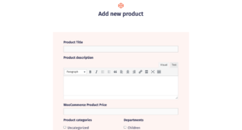 Add product form