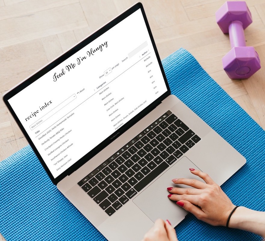 WordPress recipe index