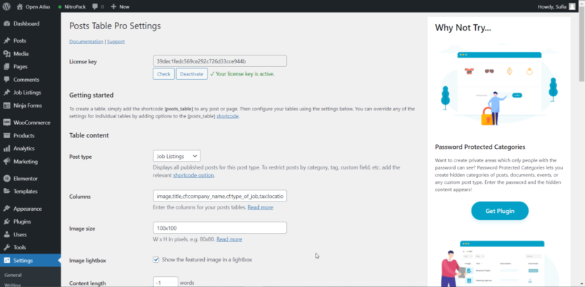 Posts Table Pro license key